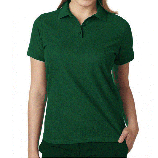 36 Pack Women's Short Sleeve School Uniform Polo Shirt - Hunter Green - Wholesale School Uniforms