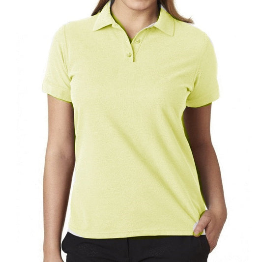 36 Pack Women's Short Sleeve School Uniform Polo Shirt - Yellow-Wholesale School Uniforms