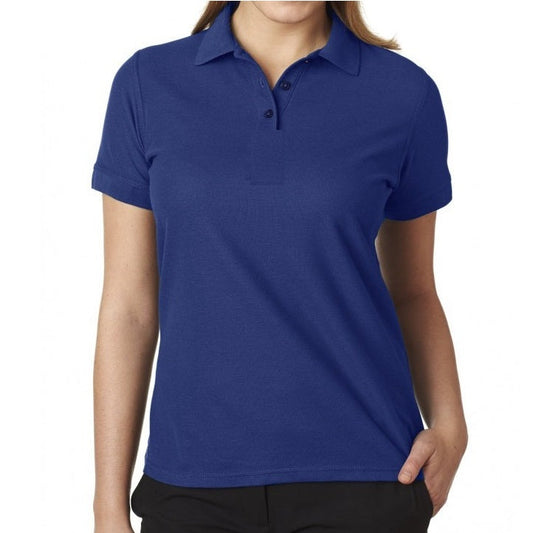 36 Pack Young Women's Short Sleeve School Uniform Polo Shirt - Navy-Wholesale School Uniforms