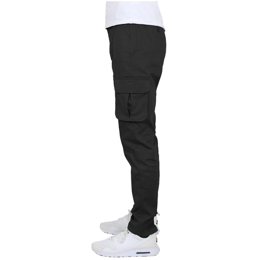 24 Pack Men's Cargo School Uniform Pants - Black-Wholesale School Uniforms