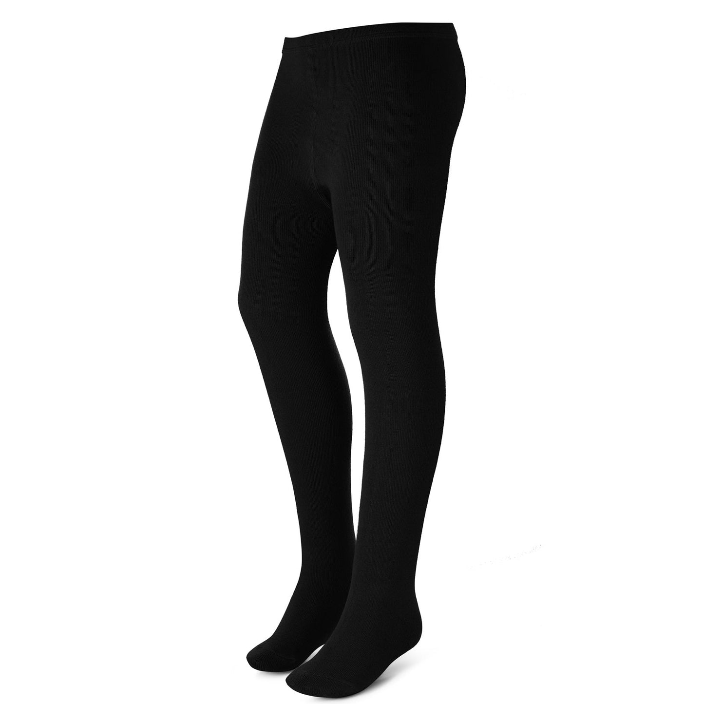 60 Pack Youth Girl's Flat Tights in Black-Wholesale School Uniforms