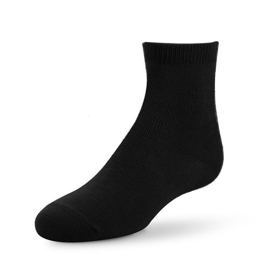 60 Pack Youth Unisex Crew Socks in Black-Wholesale School Uniforms