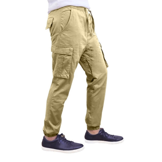 24 Pack Men's Super Stretch Cargo Jogger Pants - Khaki