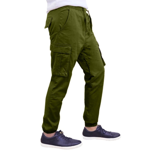 24 Pack Men's Super Stretch Cargo Jogger Pants - Olive