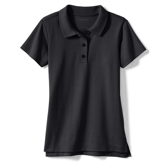 36 Pack Girls Short Sleeve School Uniform Polo Shirt - Black-Wholesale School Uniforms