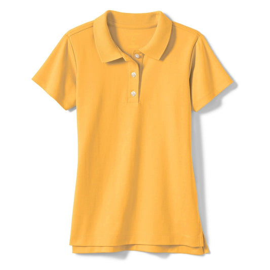 36 Pack Girls Short Sleeve School Uniform Polo Shirt - Gold-Wholesale School Uniforms