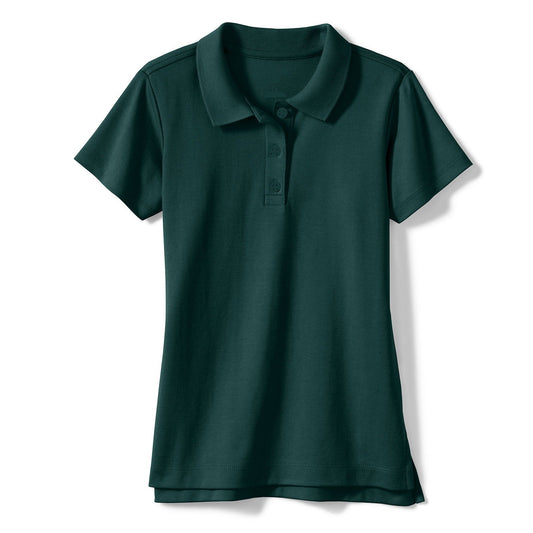 36 Pack Girls Short Sleeve School Uniform Polo Shirt - Hunter Green-Wholesale School Uniforms