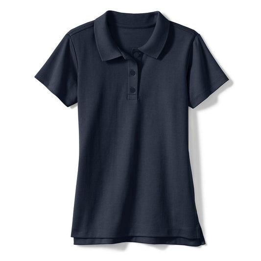 36 Pack Girls Short Sleeve School Uniform Polo Shirt - Navy-Wholesale School Uniforms