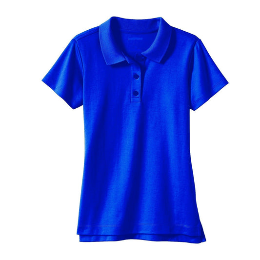 36 Pack Girls Short Sleeve School Uniform Polo Shirt - Royal Blue-Wholesale School Uniforms