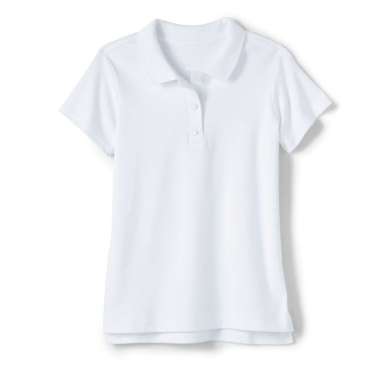 36 Pack Girls Short Sleeve School Uniform Polo Shirt - White-Wholesale School Uniforms