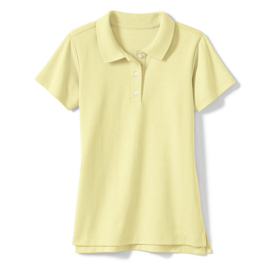 36 Pack Girls Short Sleeve School Uniform Polo Shirt - Yellow-Wholesale School Uniforms