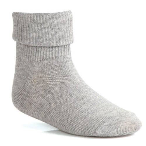 60 Pack Young Girl's Rolled Socks in Grey-Wholesale School Uniforms