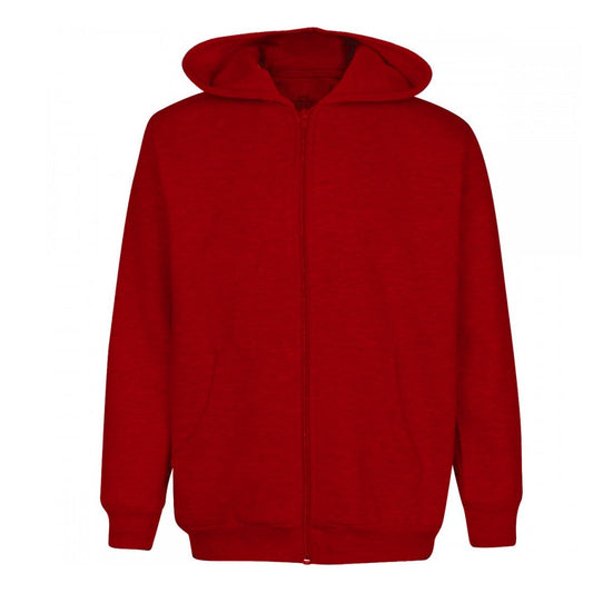 24 Pack Boys Hooded Full Zip Up Sweatshirt - Red-Wholesale School Uniforms