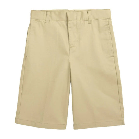 24 Pack Boys School Uniform Flat Front Shorts - Khaki-Wholesale School Uniforms