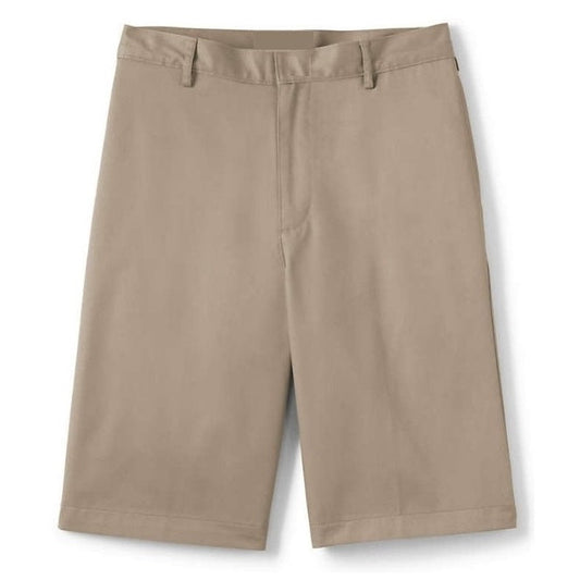 24 Pack Men's Flat Front School Uniform Shorts - Khaki By Size-Wholesale School Uniforms