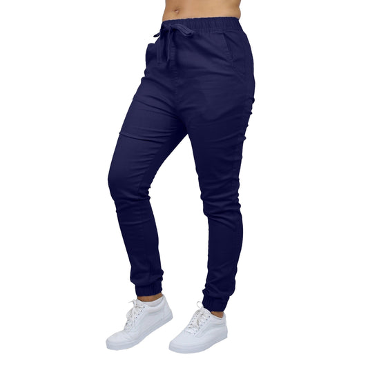 24 Pack Women's School Uniform Drawstring Jogger Pants - Navy-Wholesale School Uniforms