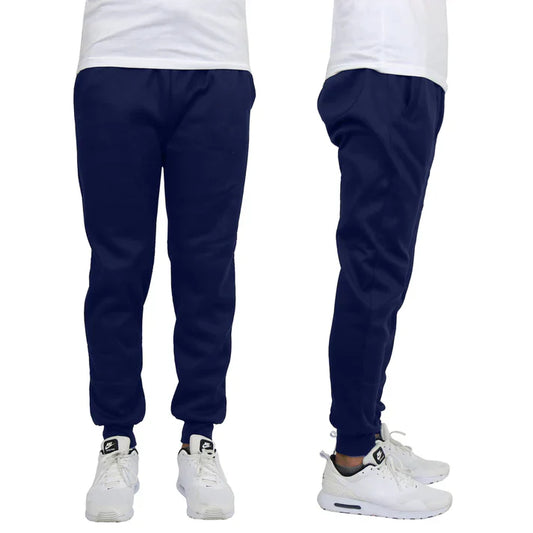 24 Pack Adult Size Fleece Jogger Sweatpants - Navy-Wholesale School Uniforms