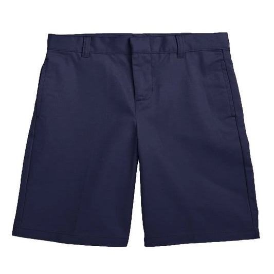 24 Pack Toddler School Uniform Flat Front Shorts - Navy-Wholesale School Uniforms