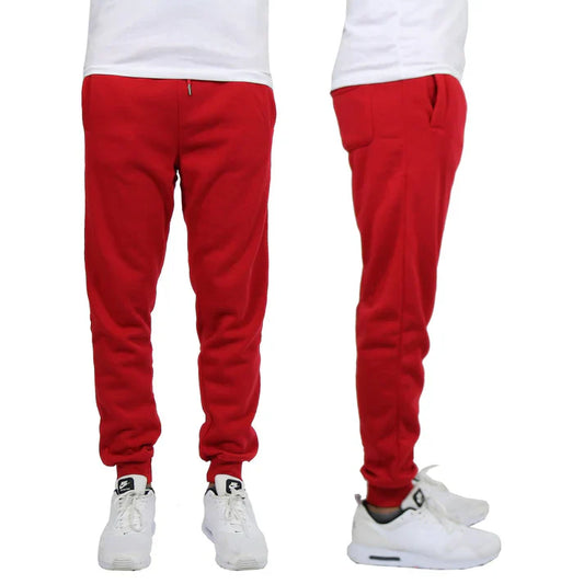 24 Pack Boys Fleece Jogger Sweatpants - Red-Wholesale School Uniforms