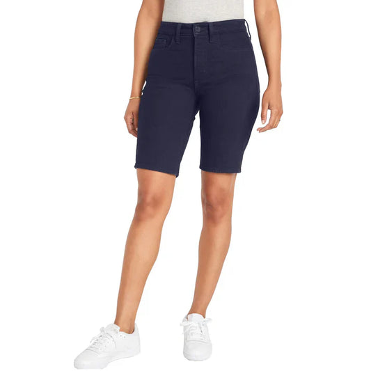 24 Pack Women's Stretch School Uniform Shorts - Navy-Wholesale School Uniforms