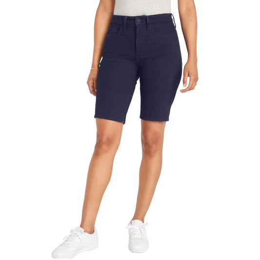 24 Pack Women's Stretch School Uniform Shorts - Navy By Size-Wholesale School Uniforms