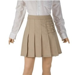 24 Pack Girls School Uniform Skort - Khaki-Wholesale School Uniforms