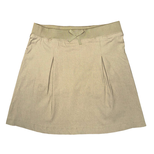 24 Pack Girls Stretch School Uniform Skort - Khaki-Wholesale School Uniforms