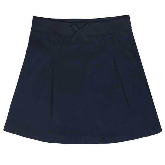 24 Pack Girls Stretch School Uniform Skort - Navy-Wholesale School Uniforms