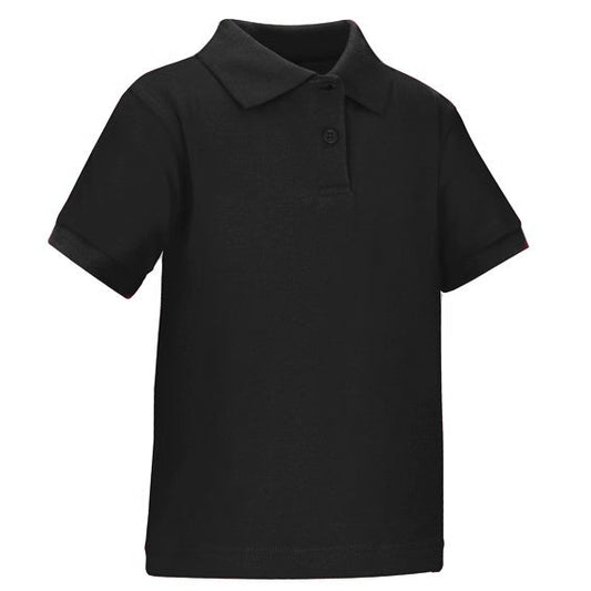 36 Pack Toddler Short Sleeve School Uniform Polo Shirt - Black-Wholesale School Uniforms