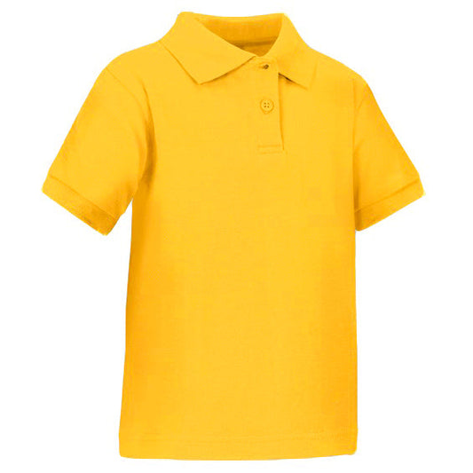 36 Pack Toddler Short Sleeve School Uniform Polo Shirt - Gold-Wholesale School Uniforms