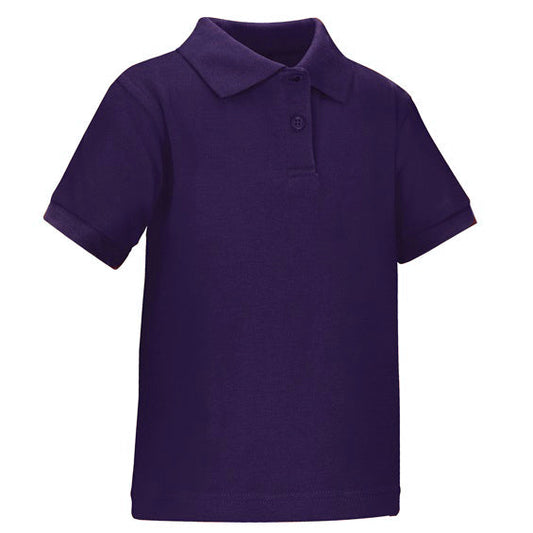 36 Pack Toddler Short Sleeve School Uniform Polo Shirt - Purple-Wholesale School Uniforms