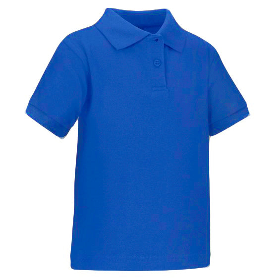 36 Pack Toddler Short Sleeve School Uniform Polo Shirt - Light Blue-Wholesale School Uniforms