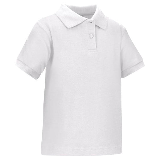 36 Pack Toddler Short Sleeve School Uniform Polo Shirt - White-Wholesale School Uniforms