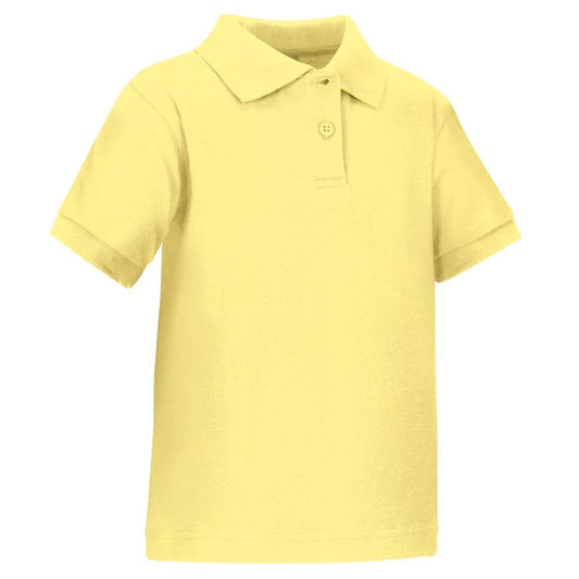 36 Pack Toddler Short Sleeve School Uniform Polo Shirt - Yellow-Wholesale School Uniforms