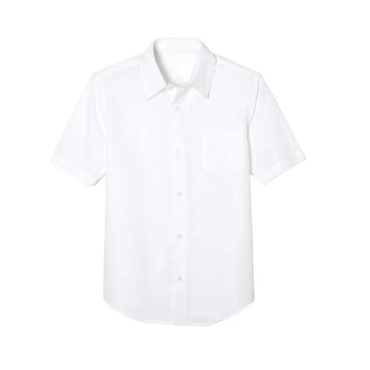 36 Pack Boys School Uniform Short Sleeve Dress Shirt - White-Wholesale School Uniforms