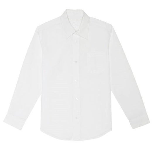 36 Pack Boys School Uniform Long Sleeve Dress Shirt - White-Wholesale School Uniforms