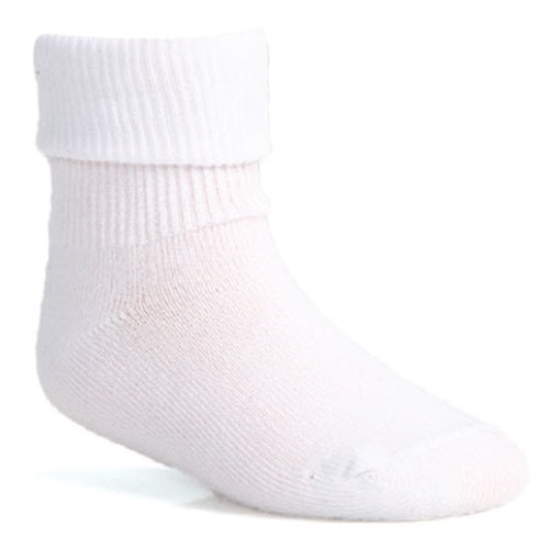 60 Pack Young Girl's Rolled Socks in White-Wholesale School Uniforms