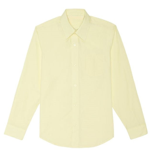 36 Pack Boys School Uniform Long Sleeve Dress Shirt - Yellow-Wholesale School Uniforms