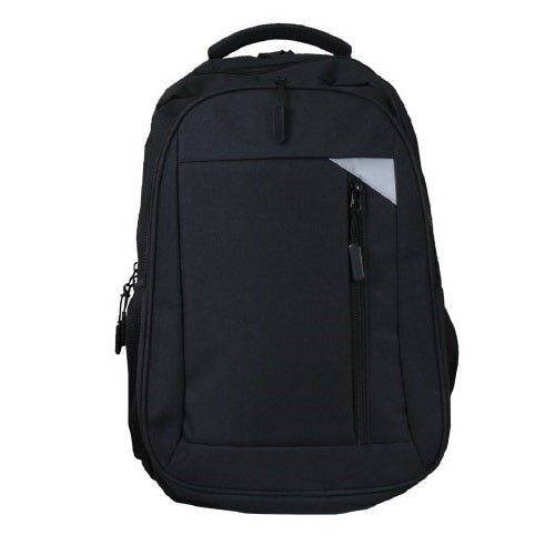 24 Pack Tech Backpack with Reflector in Black-Wholesale School Uniforms