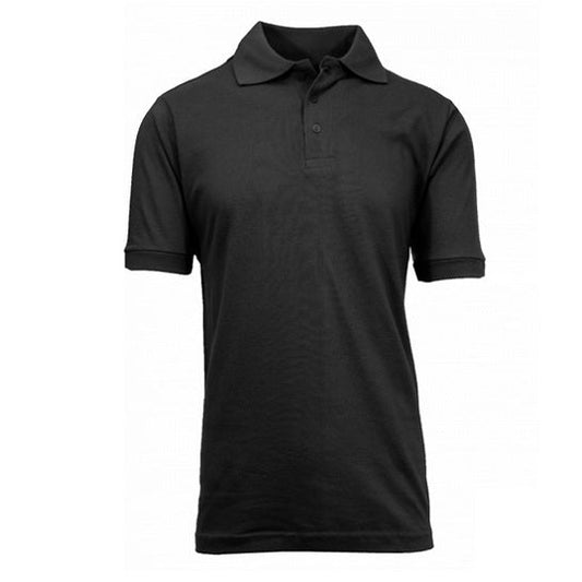 36 Pack Men's Short Sleeve School Uniform Polo Shirt - Black-Wholesale School Uniforms