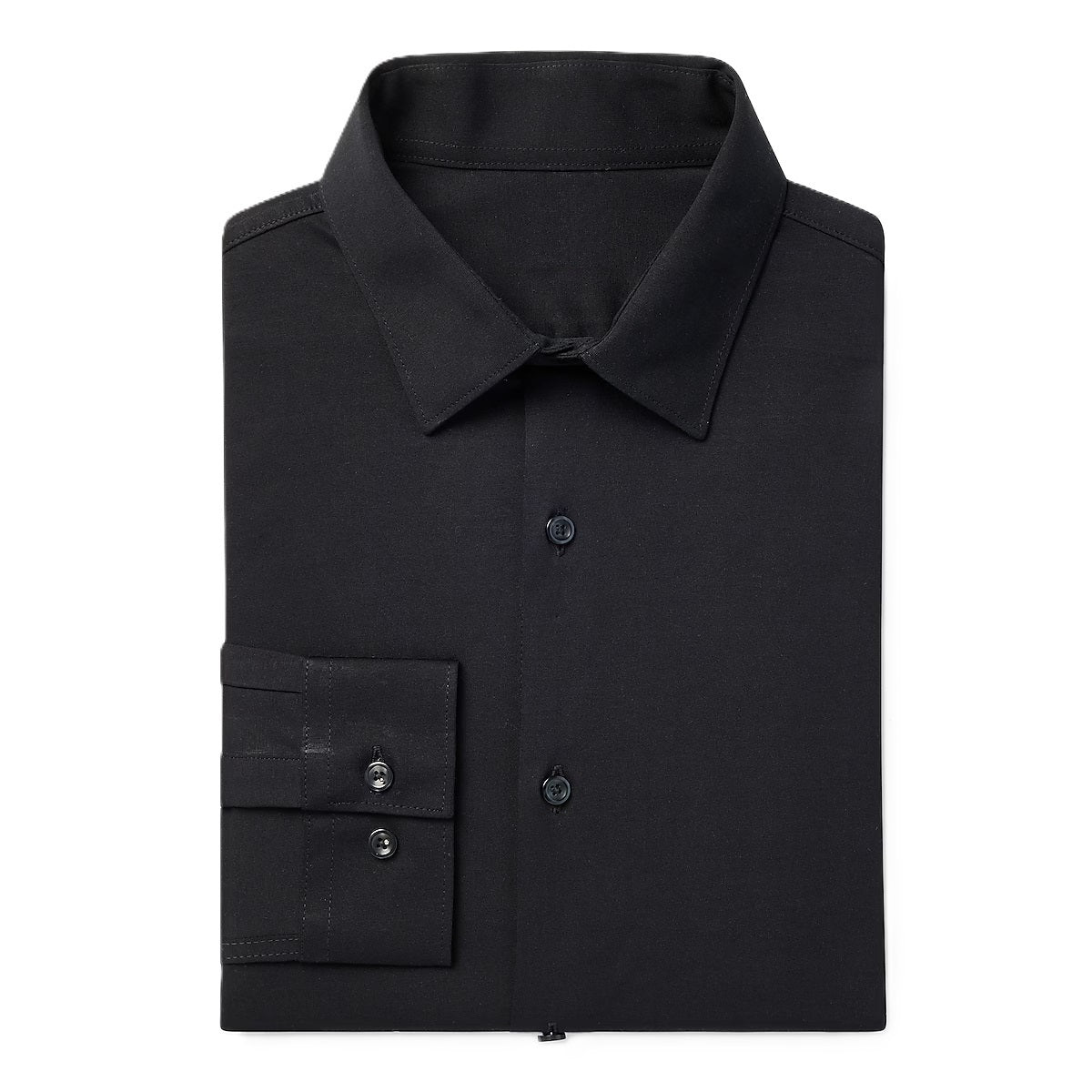 24 Pack Men's Long Sleeve Stretch Dress Shirt in Black