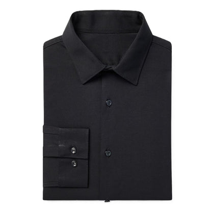 24 Pack Men's Long Sleeve Stretch Dress Shirt in Black