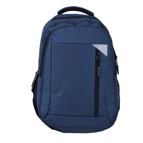 24 Pack Tech Backpack with Reflector in Blue-Wholesale School Uniforms