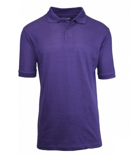 36 Pack Boys Short Sleeve School Uniform Polo Shirt in Purple-Wholesale School Uniforms