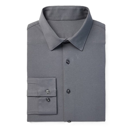 24 Pack Men's Long Sleeve Stretch Dress Shirt in Grey