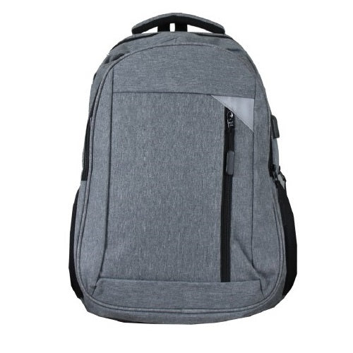 24 Pack Tech Backpack with Reflector in Grey-Wholesale School Uniforms