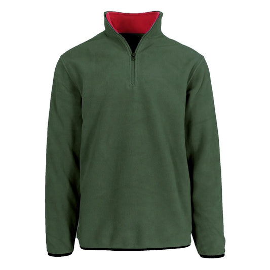 24 Pack Adult Size Quarter Zip Polar Fleece Sweater - Hunter Green