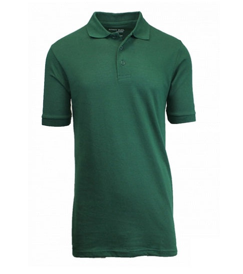 36 Pack Boys Short Sleeve School Uniform Polo Shirt in Hunter Green-Wholesale School Uniforms