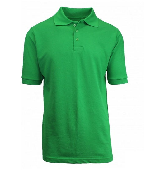 36 Pack Boys Short Sleeve School Uniform Polo Shirt in Kelly Green-Wholesale School Uniforms