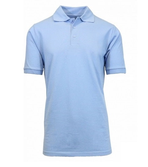 36 Pack Boys Short Sleeve School Uniform Polo Shirt in Light Blue-Wholesale School Uniforms